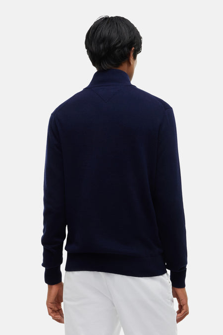 Pull met rolkraag - blauw