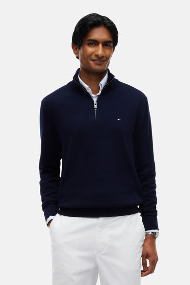 Pull met rolkraag - blauw