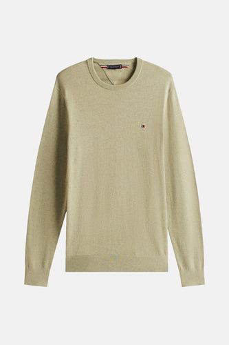Pull à col rond - vert - TOMMY HILFIGER
