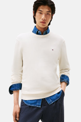 Pull met ronde hals - ecru - TOMMY HILFIGER