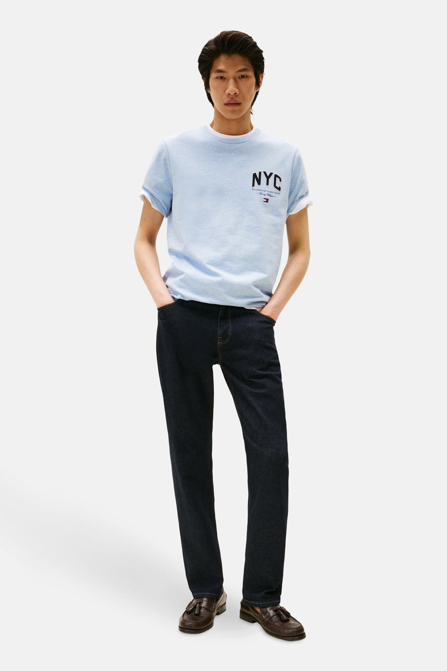 T-shirt met korte mouwen - blauw - TOMMY HILFIGER