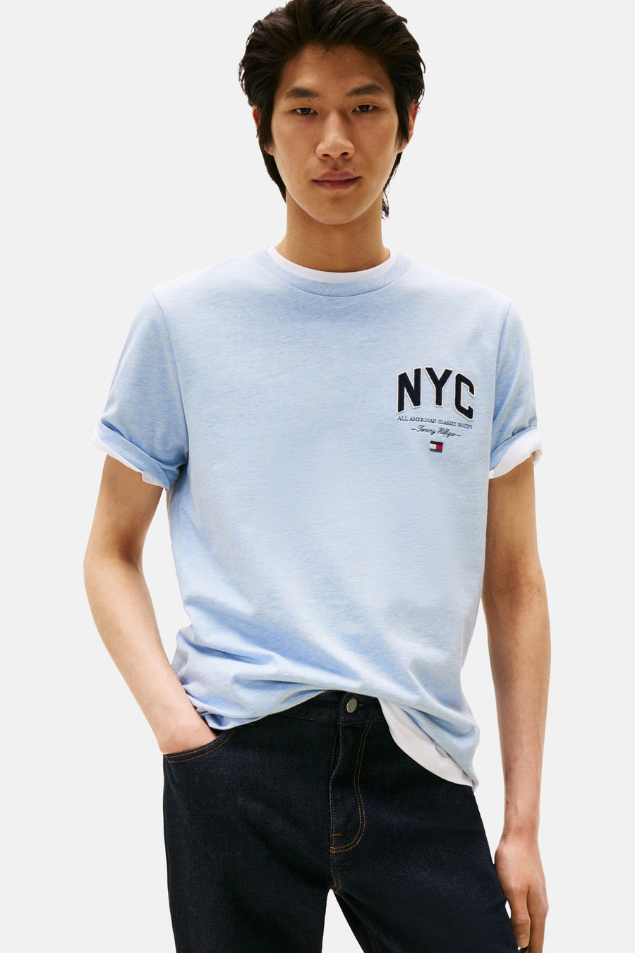 T-shirt met korte mouwen - blauw - TOMMY HILFIGER