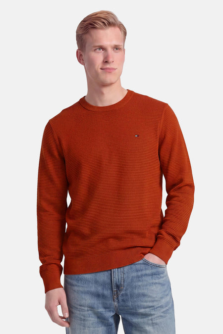 Pull met ronde hals - oranje