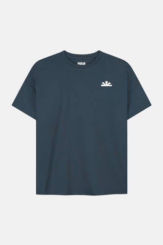 T-shirt BASELAB bleu à manches courtes, avec petit logo sur la poitrine et col rond.