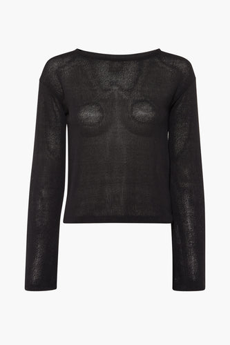 Pull à col rond - noir
