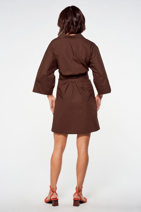 Robe courte - brun