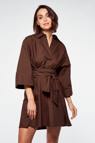 Robe courte - brun