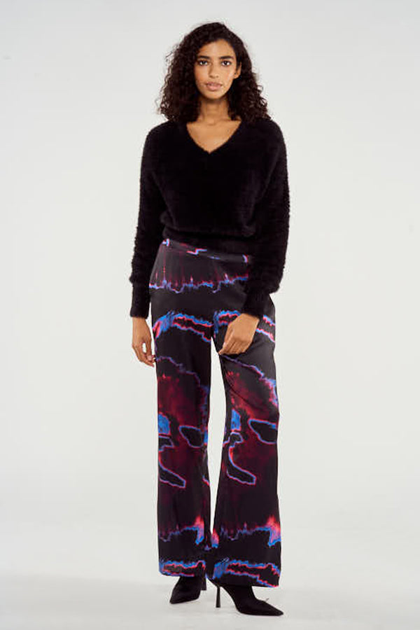 Pull col V Noir - NOOR BY NORA GHARIB