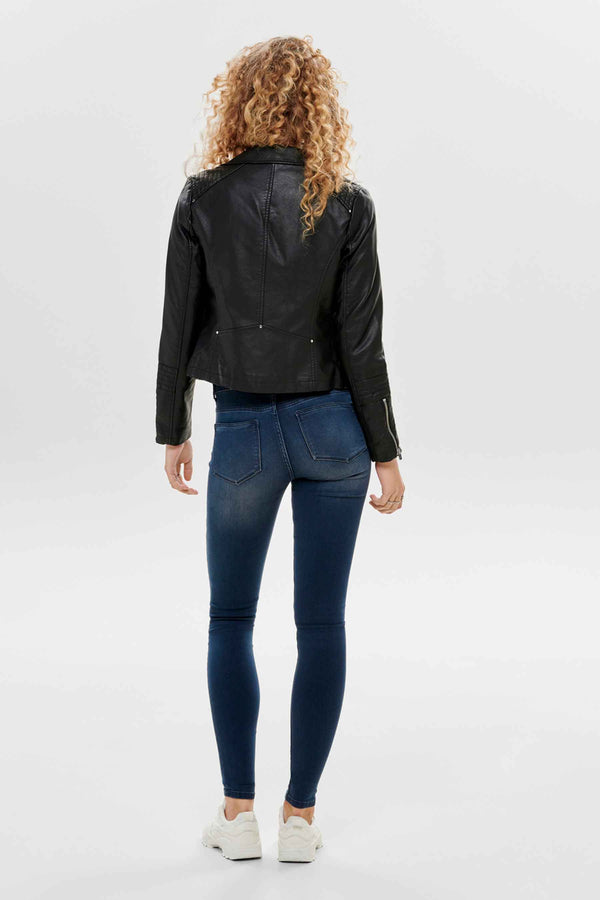 Lederen jas Zwart - ONLY®