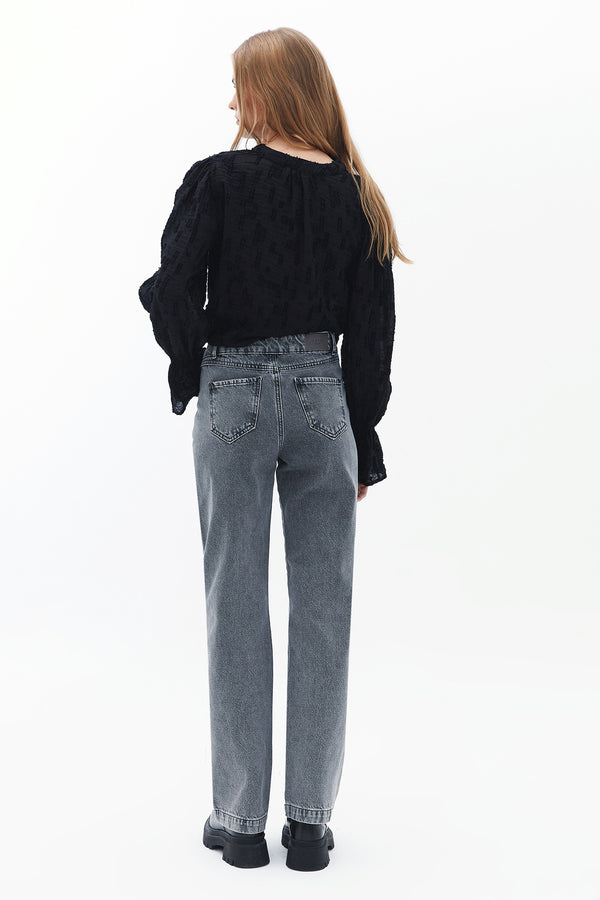 Jeans straight Mid grey denim - OXXO