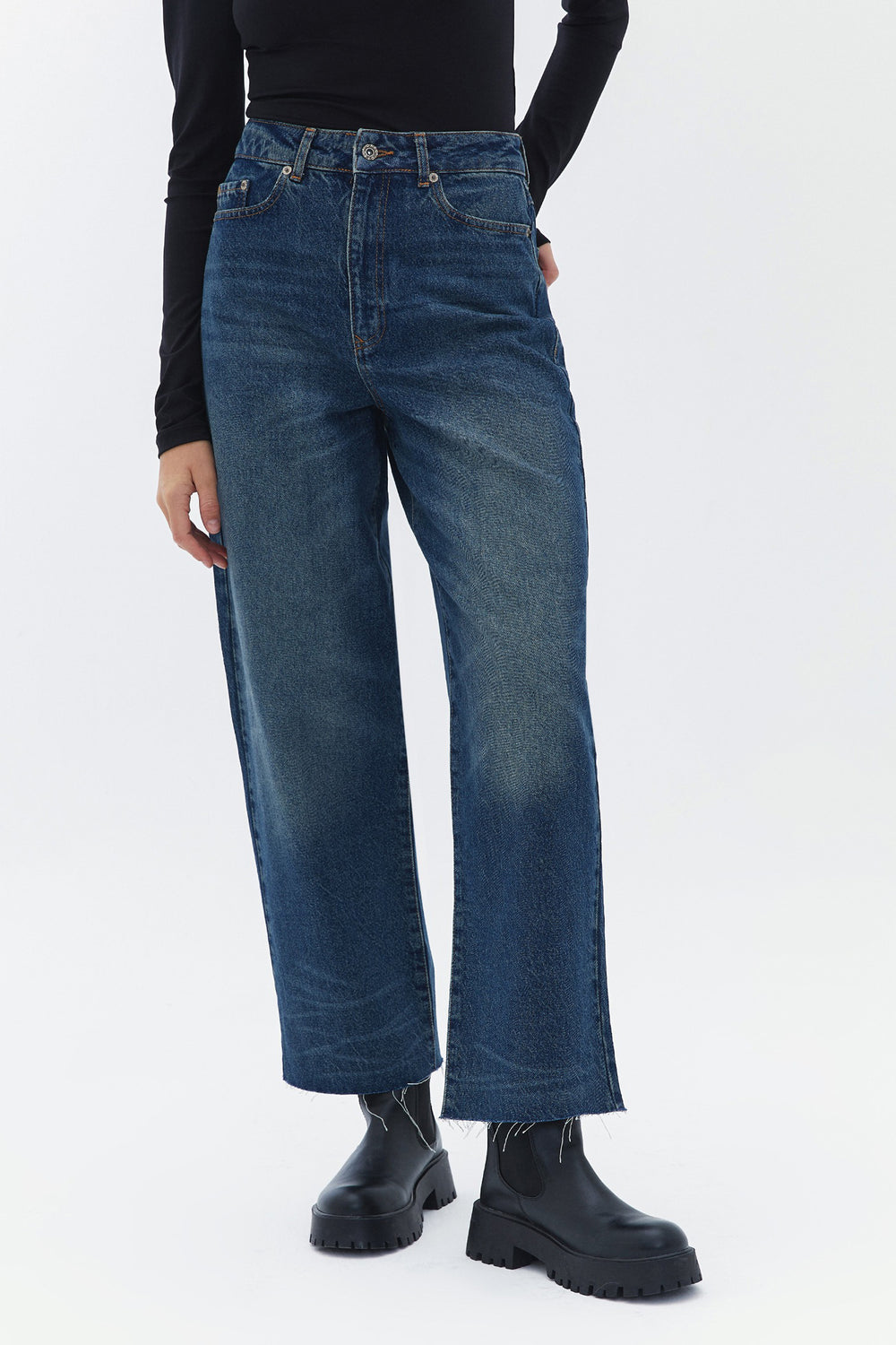 Jeans wide Mid blue denim - OXXO