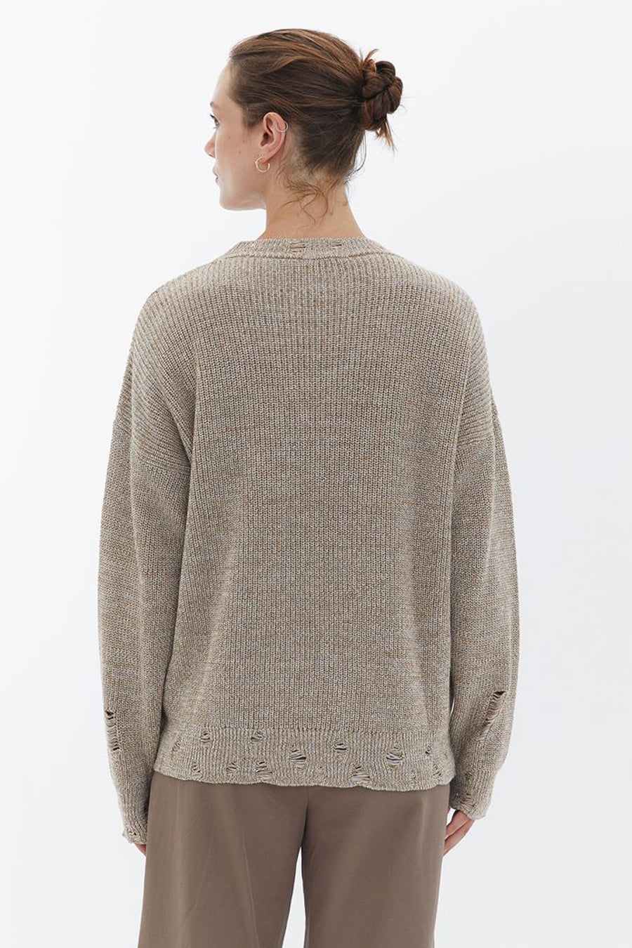 Trui met ronde hals Beige - OXXO