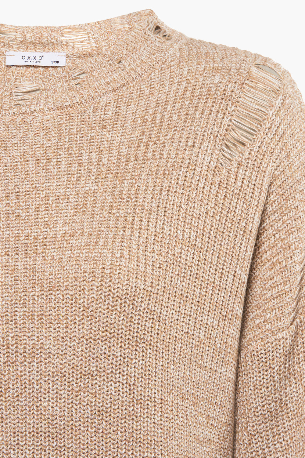 Trui met ronde hals Beige - OXXO