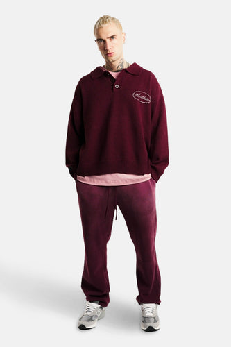 Pull met V-hals - rood