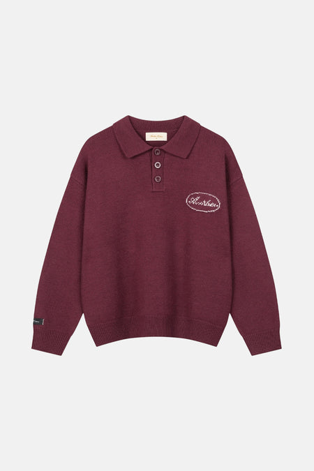 Pull met V-hals - rood