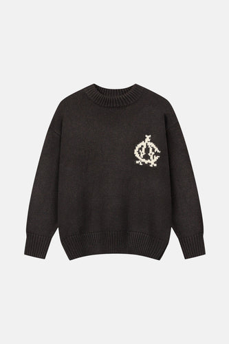 Pull met ronde hals - bruin - ANOTHER COTTON LAB