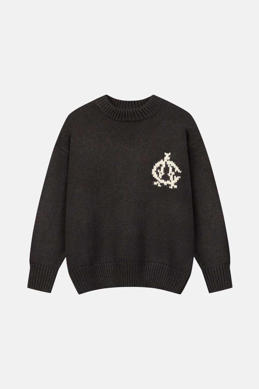 Pull met ronde hals - bruin - ANOTHER COTTON LAB