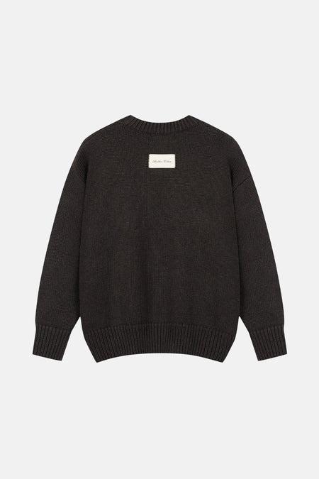 Pull met ronde hals - bruin