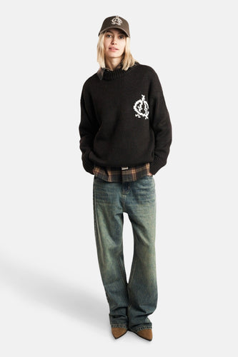 Pull met ronde hals - bruin - ANOTHER COTTON LAB