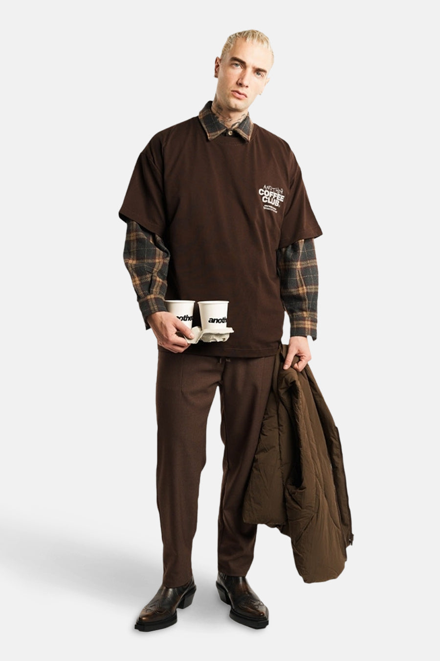 T-shirt met korte mouwen - bruin - ANOTHER COTTON LAB