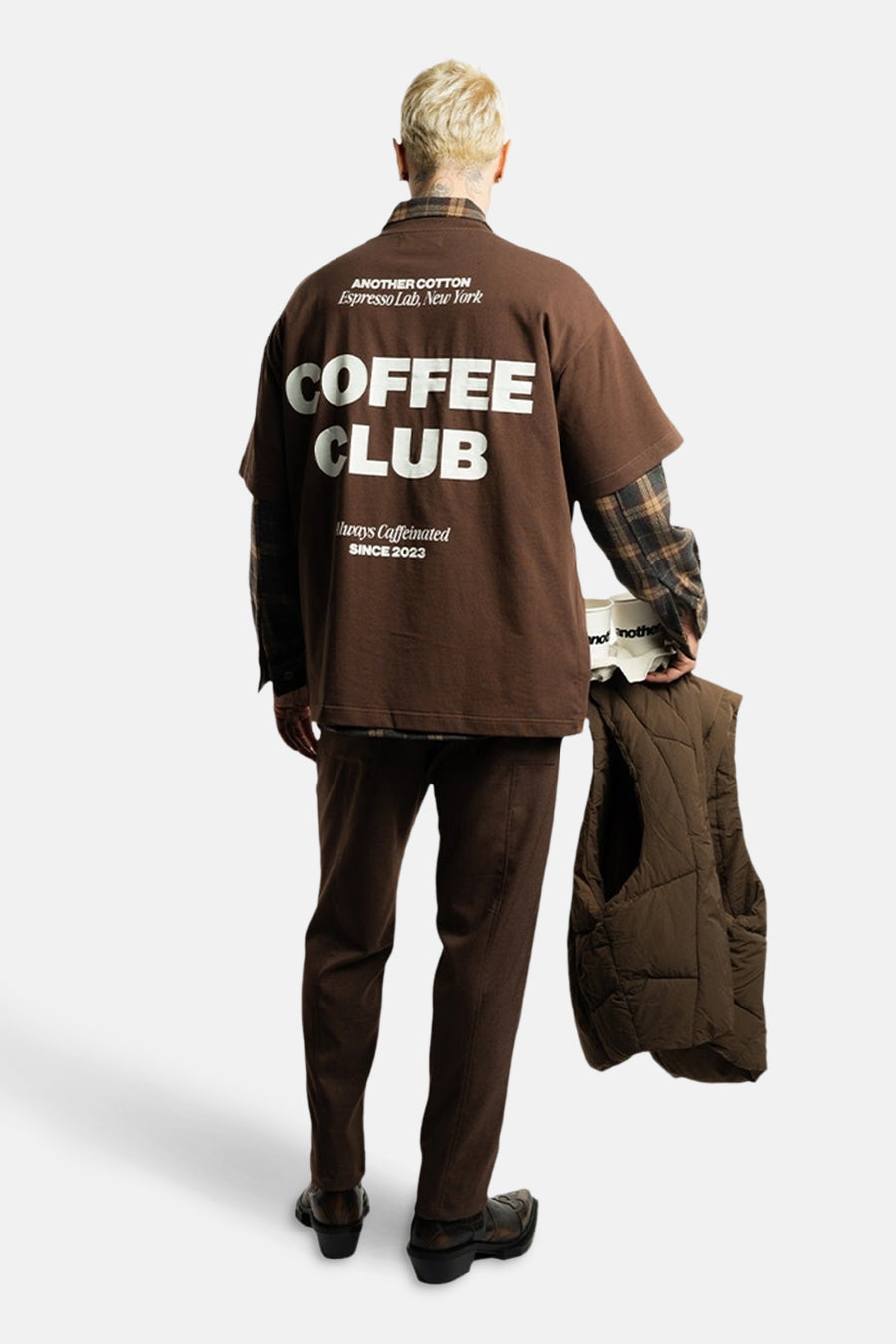 T-shirt met korte mouwen - bruin - ANOTHER COTTON LAB