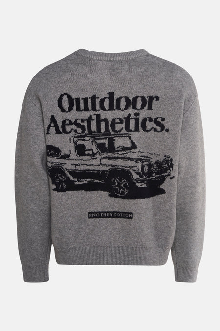 Pull met ronde hals - grijs