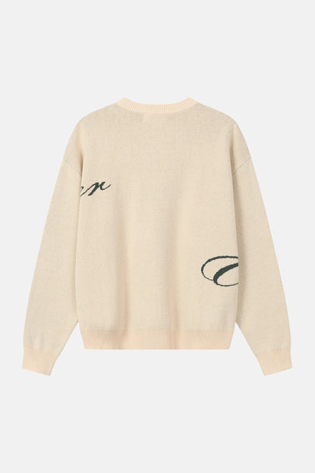 Pull met ronde hals - beige