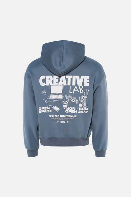 Sweat à capuche bleu - ANOTHER COTTON LAB