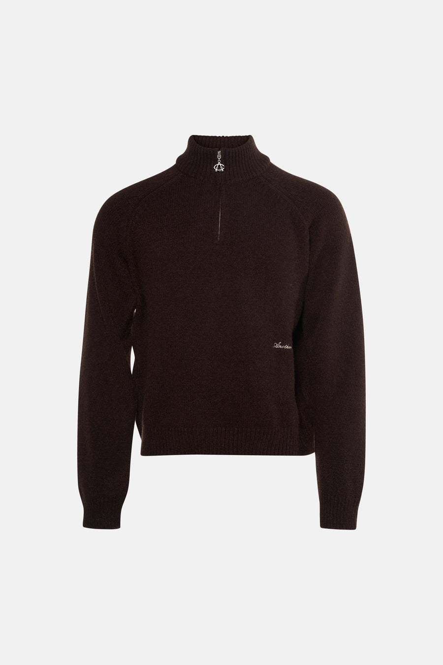 Pull met rolkraag - bruin