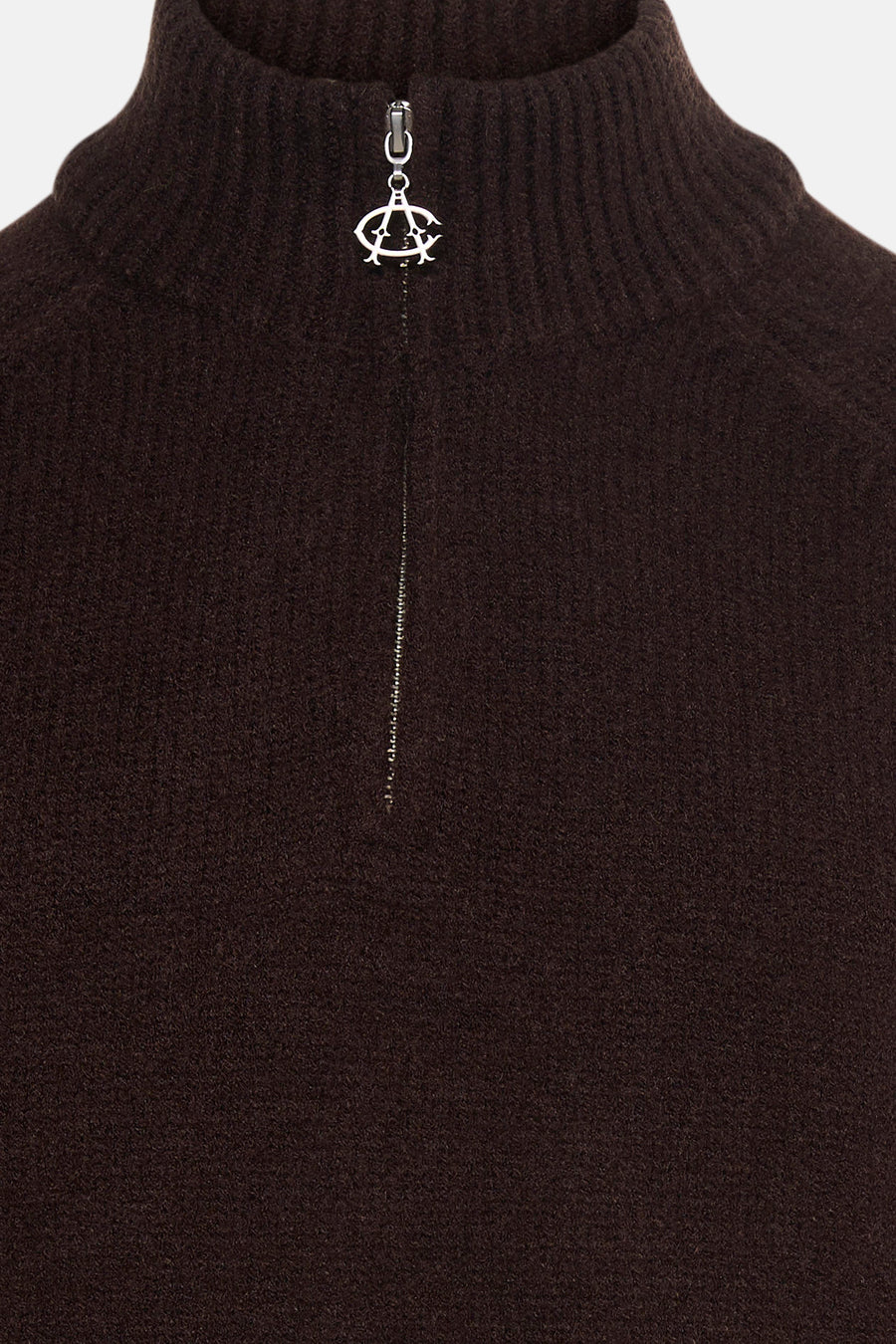 Pull met rolkraag - bruin