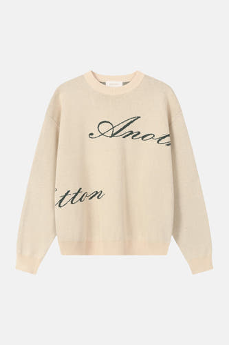 Pull O-hals - ecru