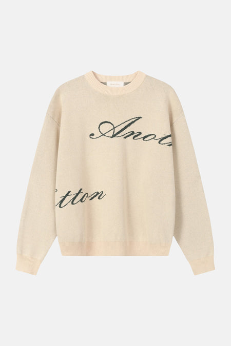 Pull O-hals - ecru