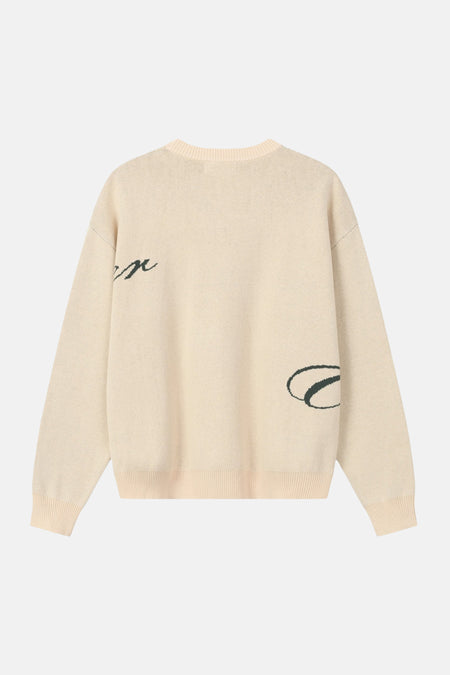 Pull O-hals - ecru