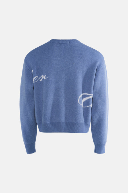 Pull col O - bleu