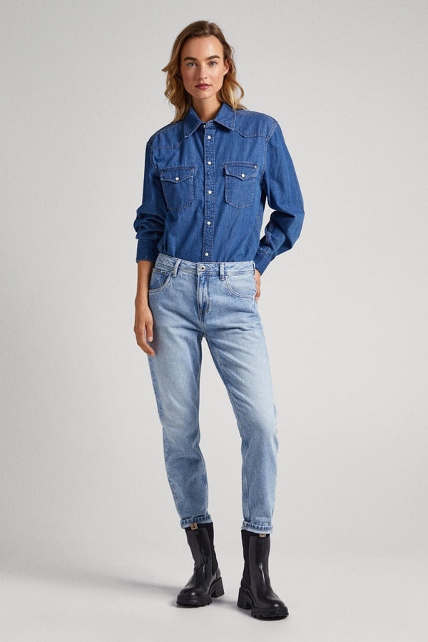 Mom Jeans Light blue denim - Pepe Jeans