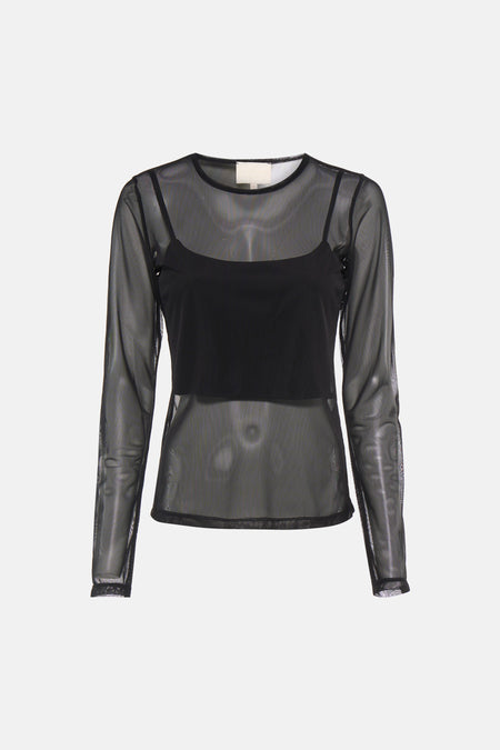 T-shirt met lange mouwen - zwart