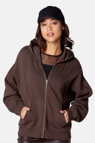 Sweater met kap - bruin
