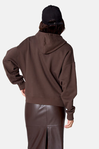 Sweater met kap - bruin