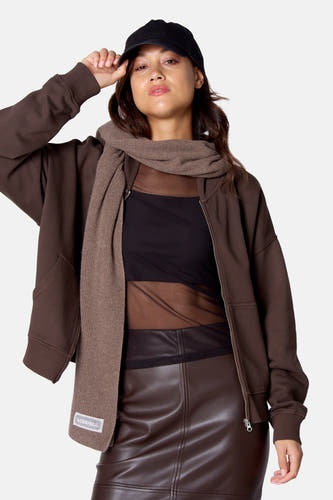 Sweater met kap - bruin