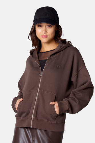 Sweater met kap - bruin