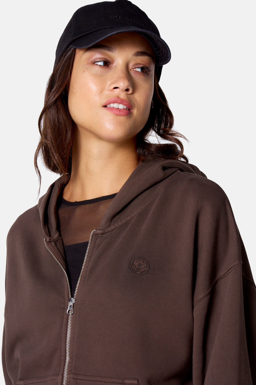 Sweater met kap - bruin