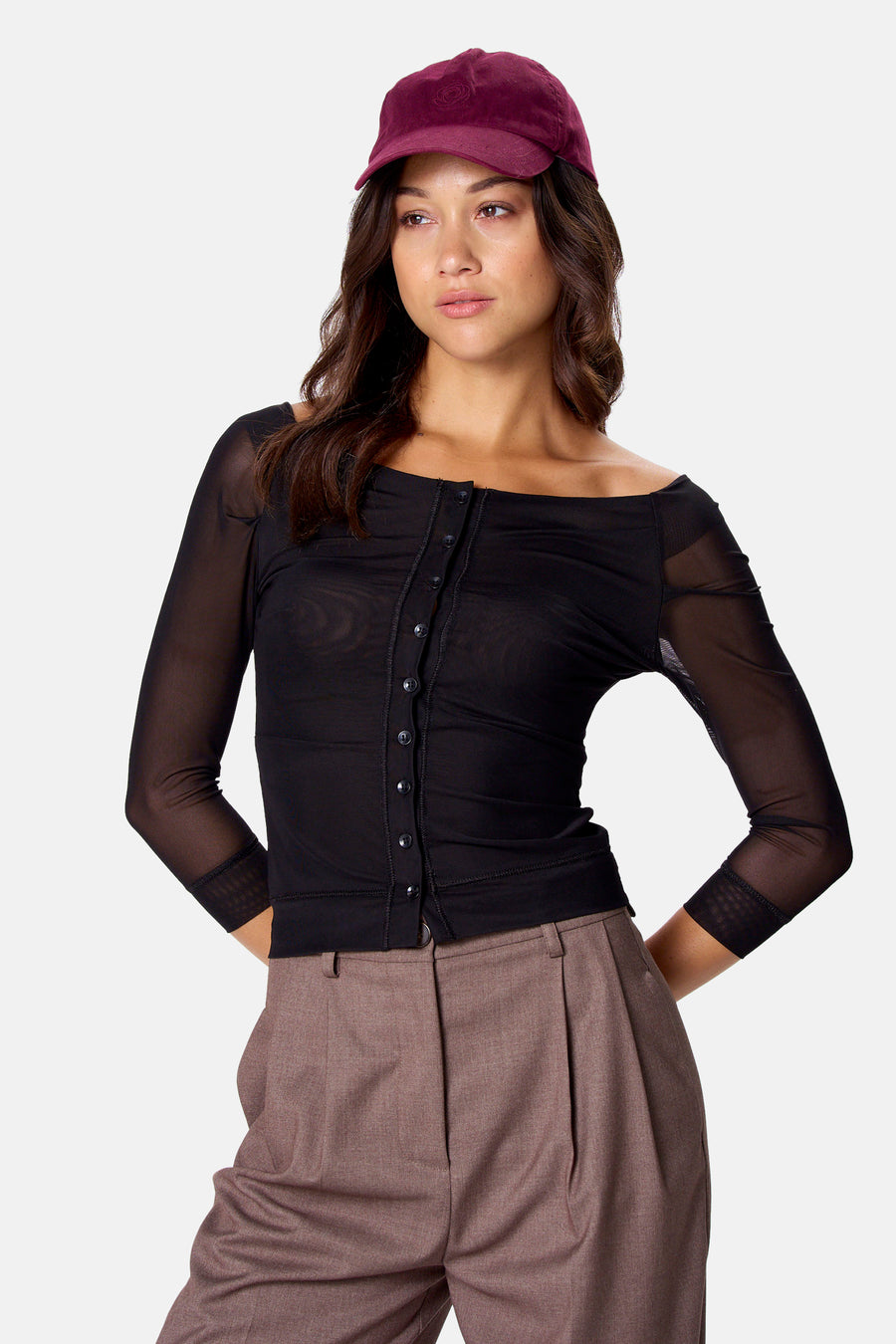 T-shirt met lange mouwen - zwart