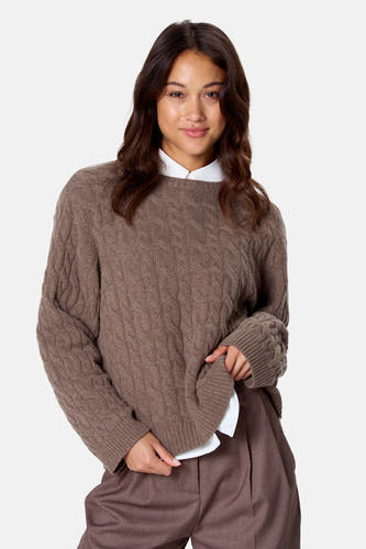 Pull O-hals - bruin