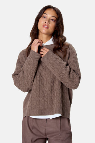 Pull O-hals - bruin