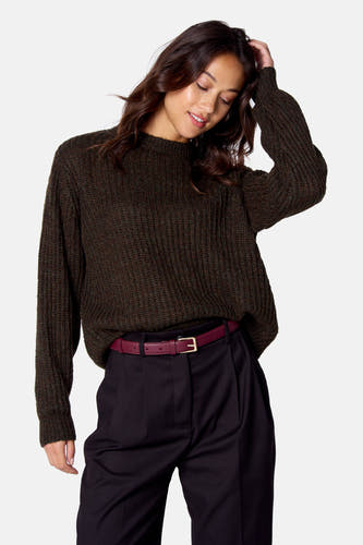 Pull O-hals - Kaki