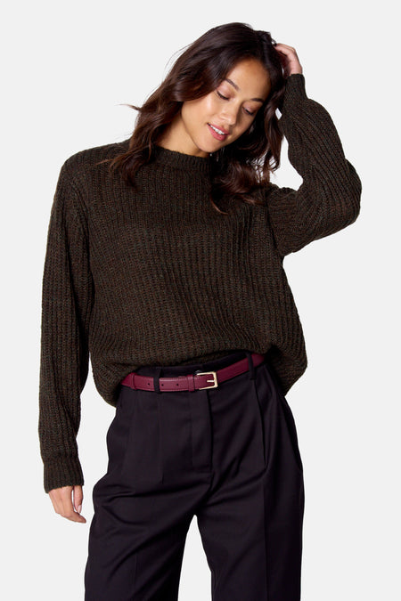 Pull col O - Kaki