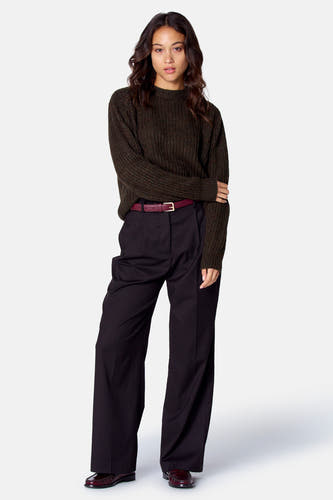Pull O-hals - Kaki