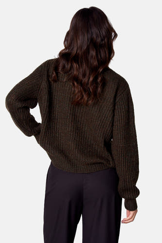 Pull O-hals - Kaki