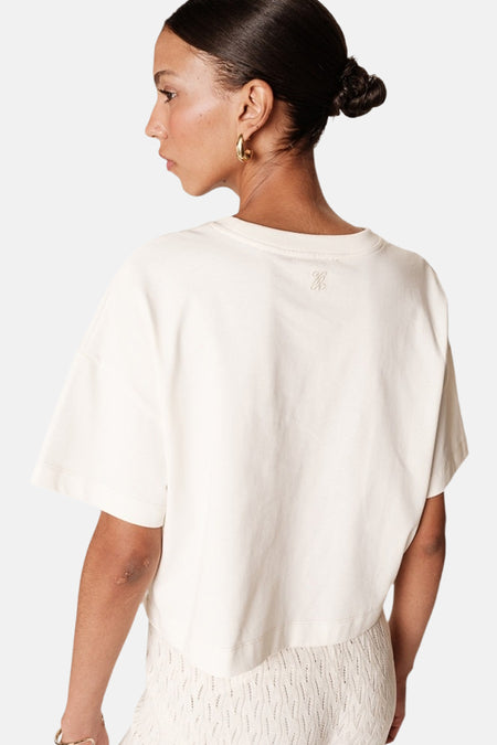 T-shirt met korte mouwen - ecru