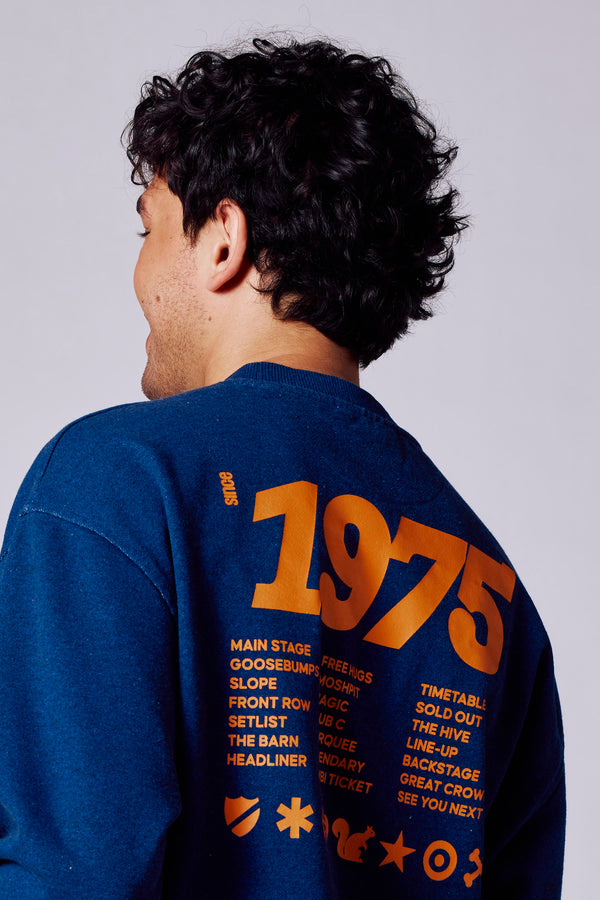 Sweater met ronde hals Blauw - Rock Werchter 50